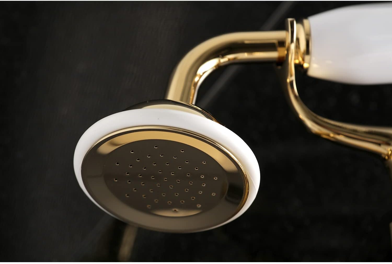 Kingston Brass KS266PB Kingston Wall Mount Clawfoot Tub Faucet with Hand Shower, Polished Brass