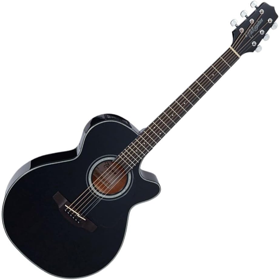 Takamine GF30CE-BLK FXC Cutaway Acoustic-Electric Guitar, Black