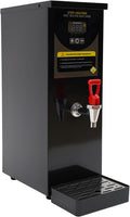 Commercial Hot Water Dispenser with Spigot, 9 Gallon Per Hour Electric Water Boiler Warmer 30-100℃ Temp Adjustable, Stainless Steel Hot Water Machine for Tea Coffee Shops 2Gal Capacity (Black)