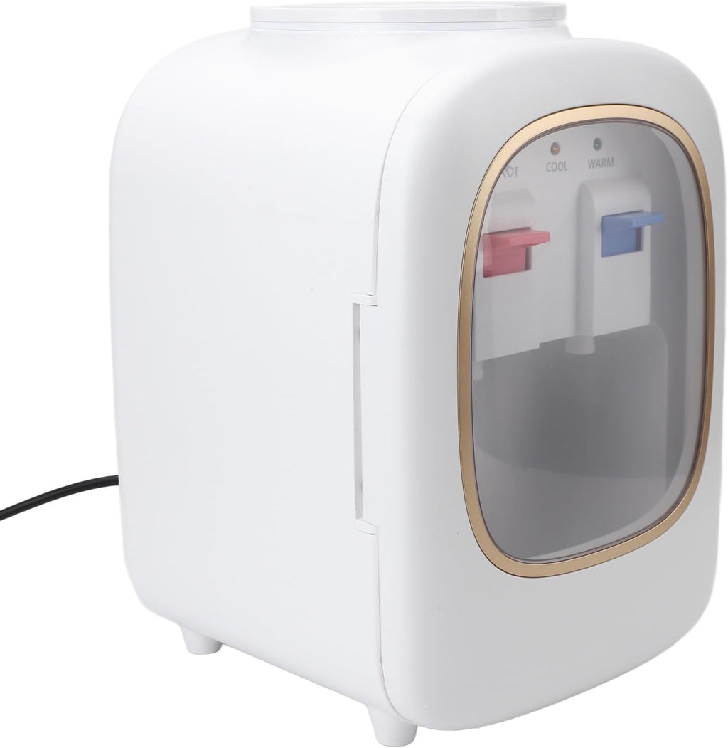 Water Dispenser, Stainless Steel Liner Anti Dry Burning Dual Temperature Control Hot Cold Countertop Water Cooler with Independent Dual Spout for Home Office