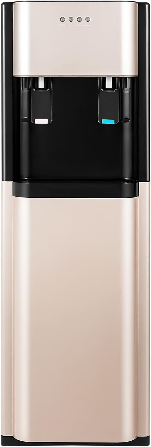 Bottom Loading Water Dispenser with Hot & Cold Water for 3 or 5 Gallon Bottles Durable Stainless Steel Inner (Rose Gold)