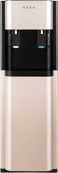 LOYALHEARTDY 5 Gallon Bottom Loading Water Dispenser, Water Machine with Stainless Steel Liner, 35.4' Height Electric Water Cooler for Home,Office, Kitchen and Gym(Gold)