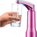 Cup Touch Pump Drinking Water Pump Automatic Electric Portable Water Pump Dispenser 1-5 Gallon Water Bottle Switch USB Water Bottle (Rose Gold)