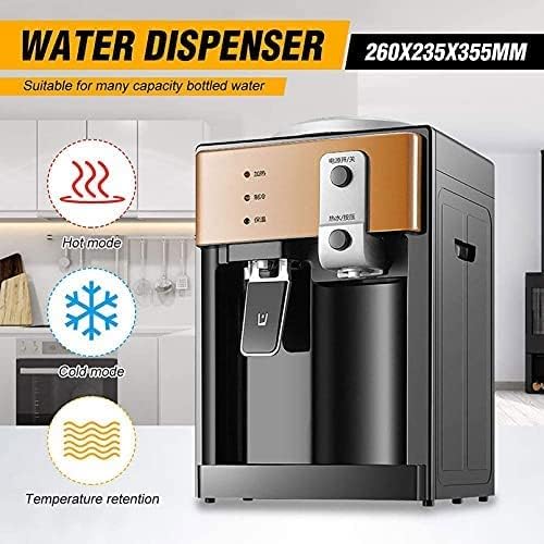 Electric Water Dispenser, Stationary Drinking Fountain Cold And Hot Water Cooler Heater For Home Office Hotel Coffee Tea Bar, One-handed Push Cup, Convenient And Safe Dispenser Water,Gold,Collector88