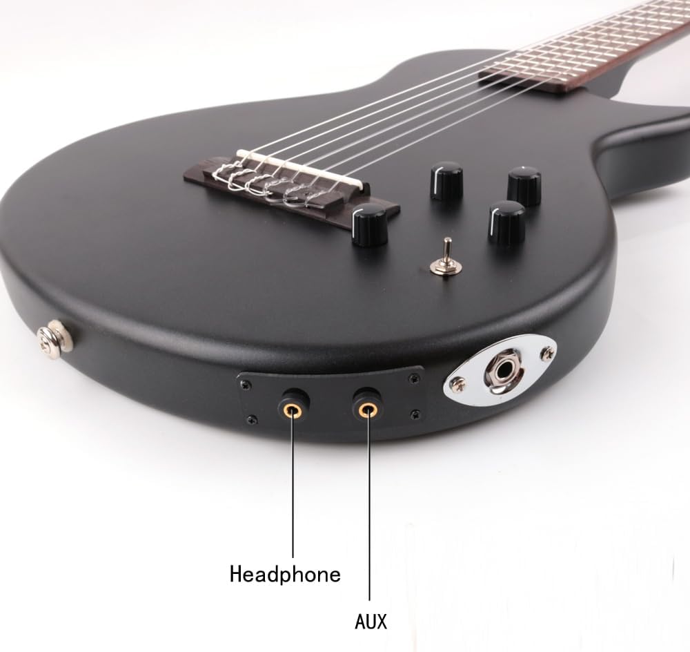 Fojill Electric Classical Guitar Classic Nylon String Travel Portable Silent Practice Guitars Mahogany Body Neck Rosewood Fretboard With Gig Bag
