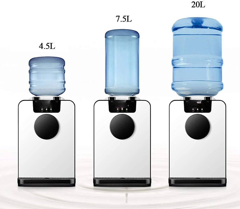 Desktop Hot Water Kettle Electric Hot & Cold Dispenser Tempered Glass Panel Bottled Water Boiler, Perfect for Offices and Meeting Rooms