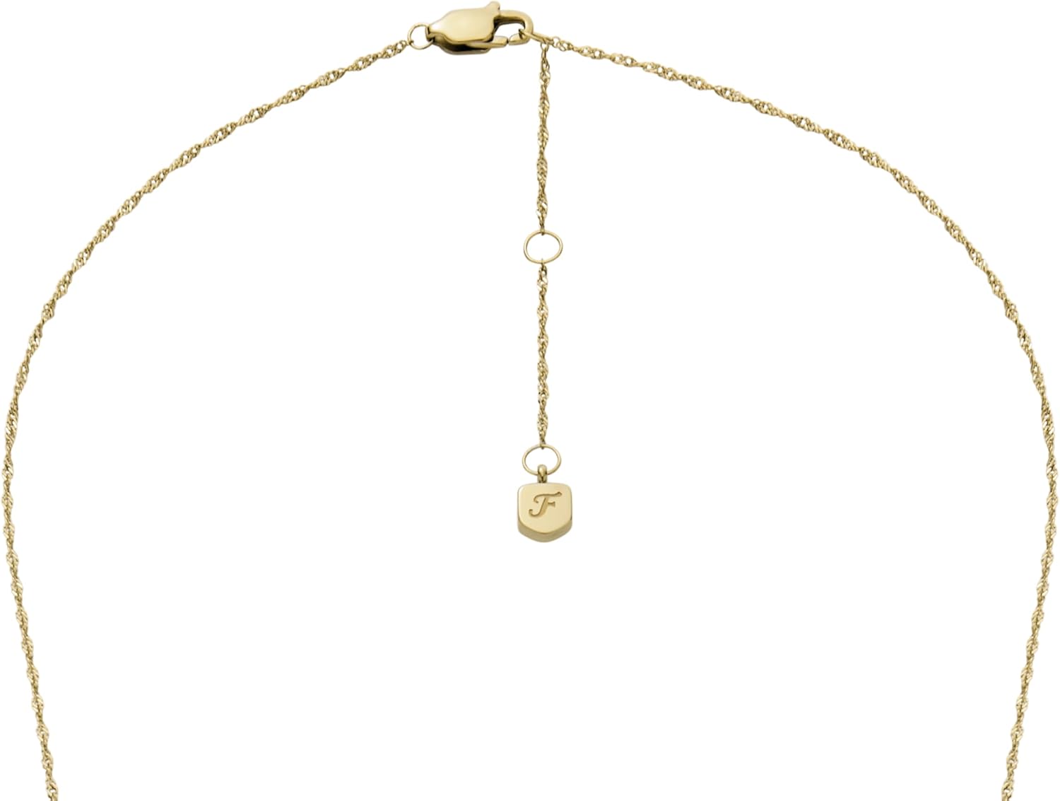 Fossil Women's Gold-Tone Stainless Steel Pendant Chain Necklace for Women