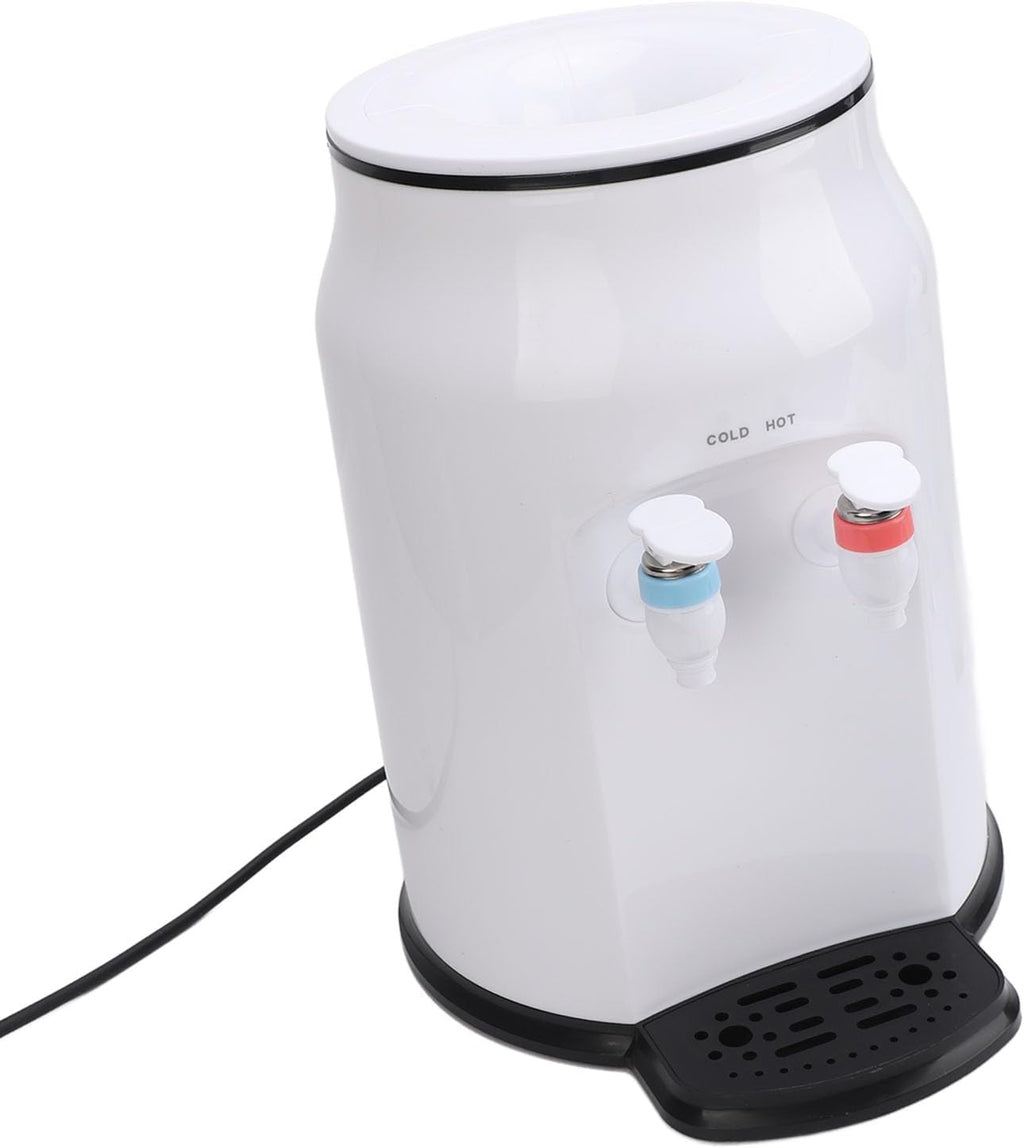 Hot Cold Water Dispenser, Dual Use Stainless Steel Countertop Cooler Dispenser for Home Dorm Office with Removable Water Tray