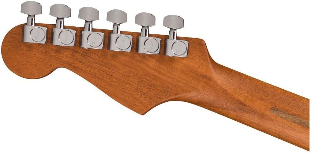 Fender American Acoustasonic Jazzmaster All-Mahogany Acoustic Electric Guitar, Bourbon Burst, Ebony Fingerboard, with Gig Bag