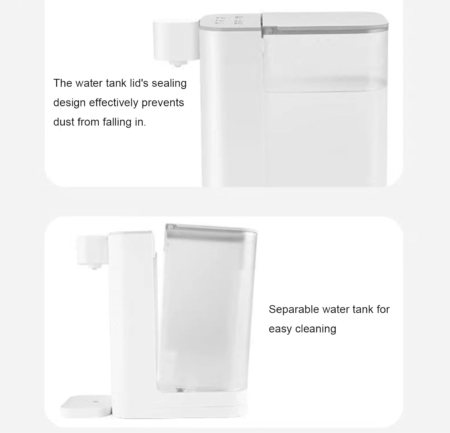 Instant Hot Water Dispenser Countertop Electric Kettle 5 Temperature Adjustable Adjustable 5 Temperatures & 2 Water Outputs, 102 Ounce 3L Water Tank Capacity,A