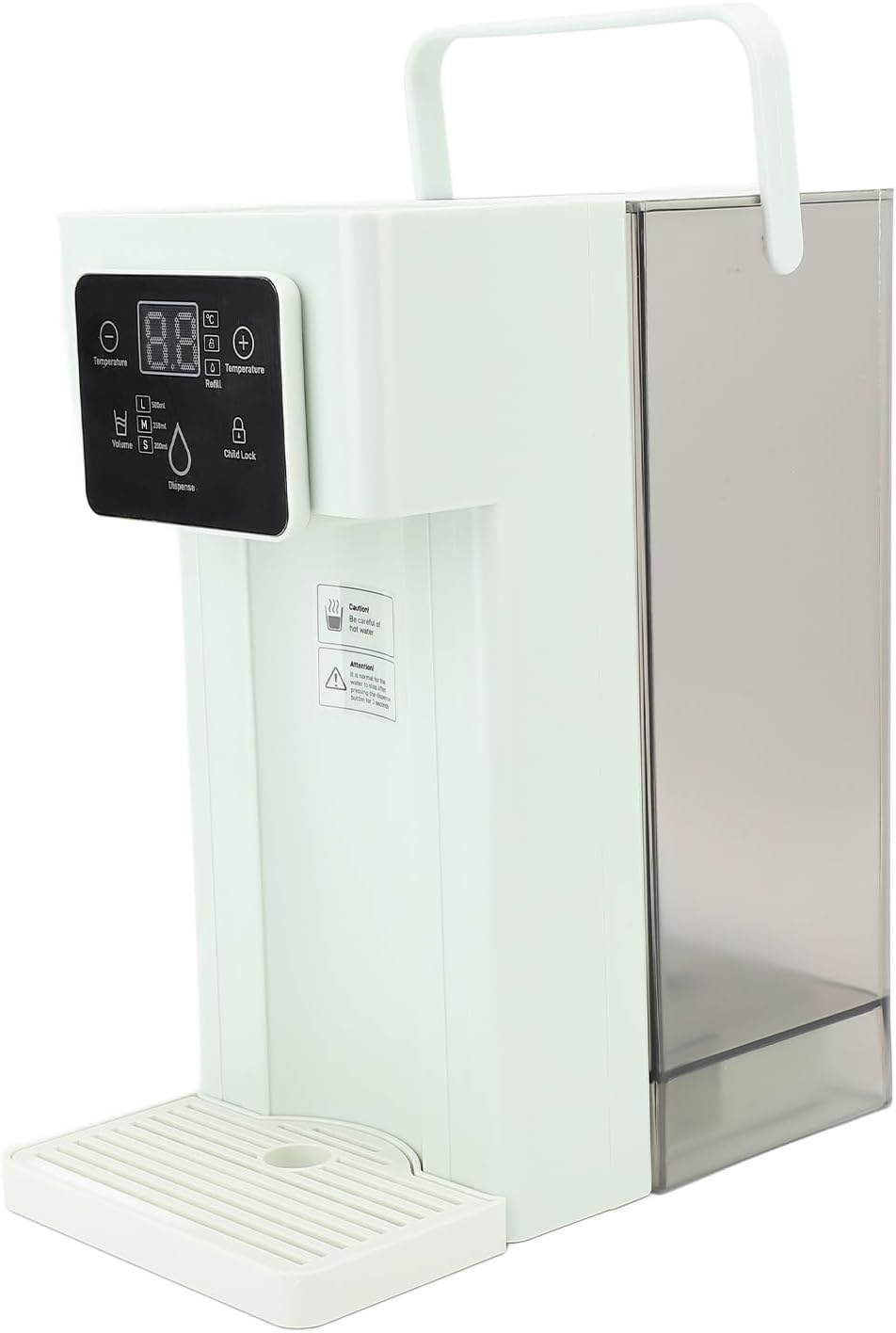 3 Second Rapid Heating, 7 Temperatures 3L Capacity Quick Hot Water Dispenser for Countertop Desktop with Self (US Plug 110V)(Green)