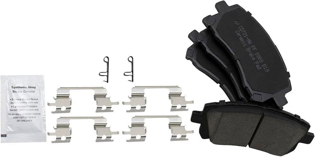 TRQ Front and Rear Ceramic Brake Pad and Rotor Set Compatible with 00 Subaru Outback, 00-01 Legacy with 277mm Diameter Front Rotors, 02 Legacy L 277mm Diameter Rotors