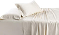 Solid 600-Thread-Count, Viscose Derived from Bamboo, Super Soft and Cool Bed Sheets Set (Twin Extra Long-XL, Ivory)