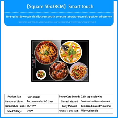Plate Warmer Electric Food Warmer Plate Warming Trays for Buffets Parties Electric Warming Plate with AdjusTemperature Control 19.7x14.9inch Hot Plate Glass Top Food Warmer Keeps Food Hot
