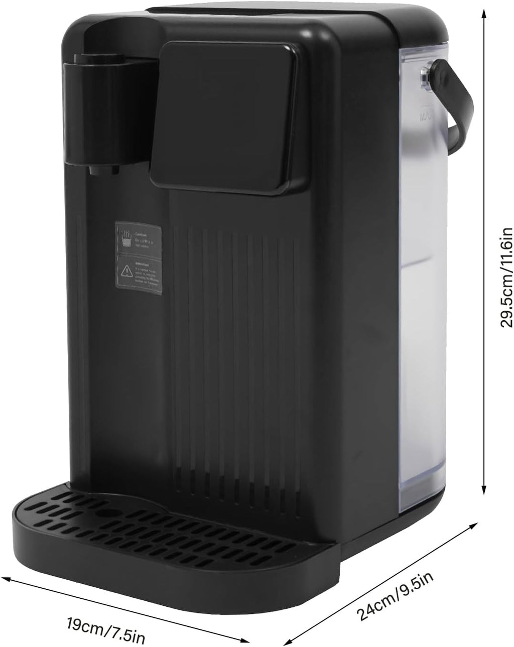 1700W Instant Hot Water Dispenser 3L Desktop Instant Hot Water Dispenser Touch Screen Countertop Water Filter Heating Temperature 77-210.2℉ W/Water Filter Water Tank Drip Tray (Black)