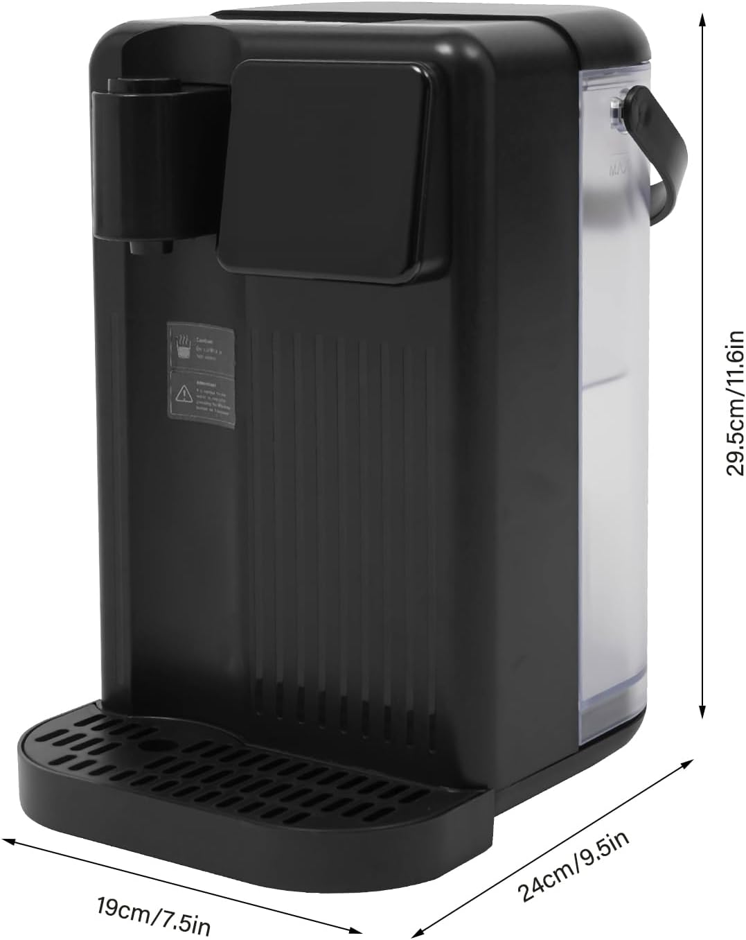 1700W Instant Hot Water Dispenser 3L Desktop Instant Hot Water Dispenser Touch Screen Countertop Water Filter Heating Temperature 77-210.2℉ W/Water Filter Water Tank Drip Tray (Black)