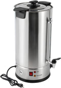 Commercial Grade Coffee Urn, 25 L Hot Water Urn Double-layer Barrel Wall 304 Stainless Steel Automatic Coffee Brewing 15 Minutes Boiling for Home, Party, Office, Wedding (25L)