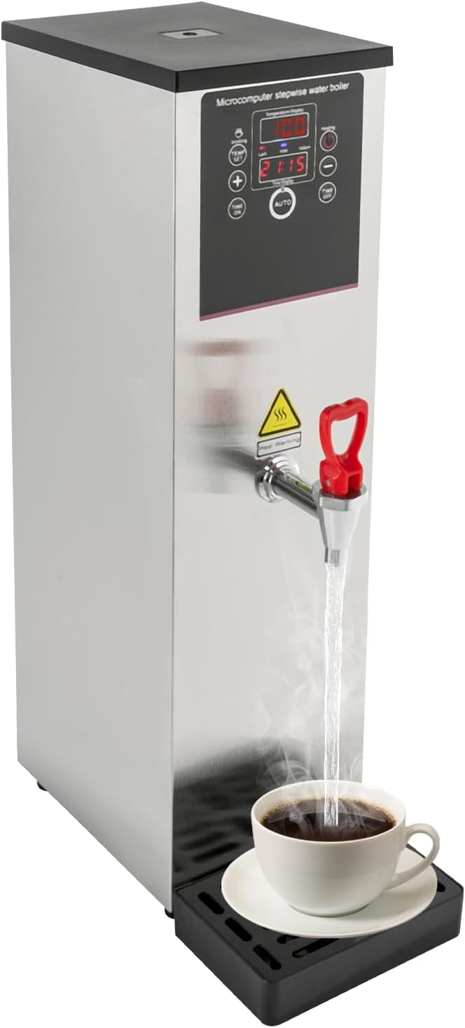 Commercial Hot Water Dispenser 2500W Automatic Boiling Water Machine With LCD Display Large Capacity 15L/3.96Gal Countertop Water Dispenser Hot & Cold Dual Purpose