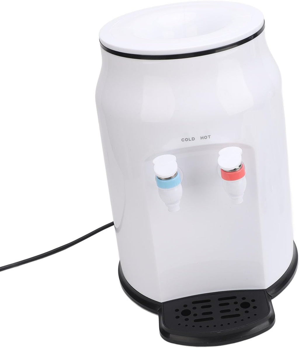 Top Loading Hot Cold Water Dispenser for Home Office White, 304 Stainless Steel Desktop Water Cooler Dispenser for Dormitory Bedroom