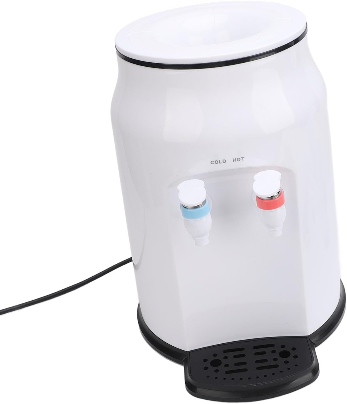 Top Loading Hot Cold Water Dispenser for Home Office White, 304 Stainless Steel Desktop Water Cooler Dispenser for Dormitory Bedroom