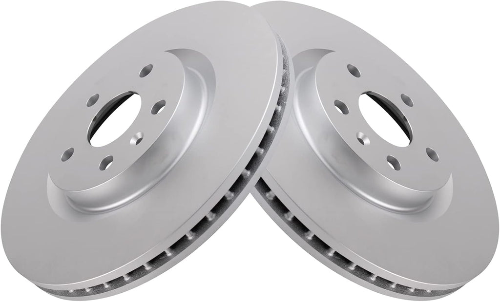 TRQ Front Brake Pad and Rotor Set Ceramic G Coated Vented Rotors Compatible with 2011-2017 Chevrolet Caprice
