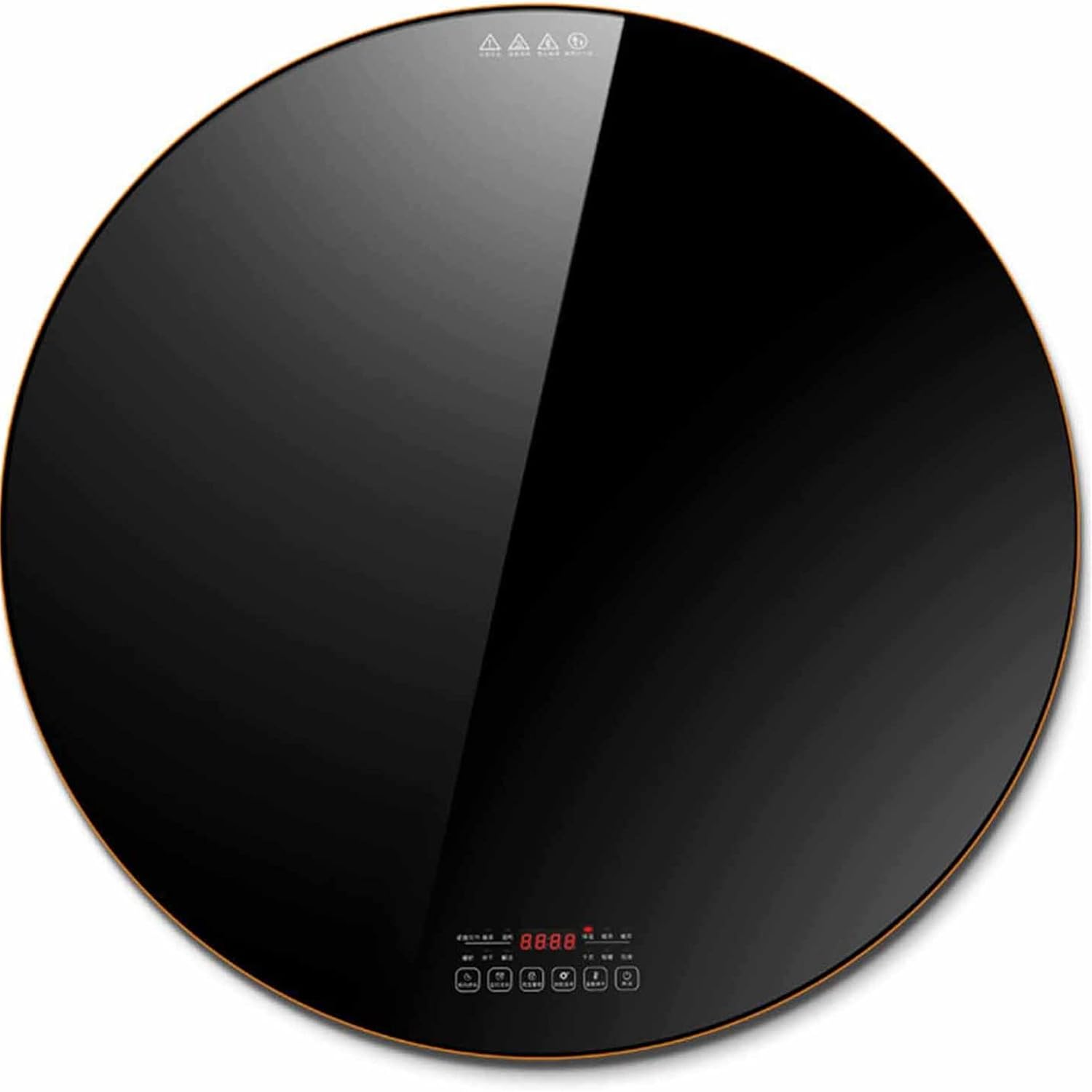 Food and Plate Warming Tray, Round Electric Warming Tray Multifunction Hot Plates Manual Rotation Tempered Glass Surface Rapid Heating for Food Heating and Keeping Warm