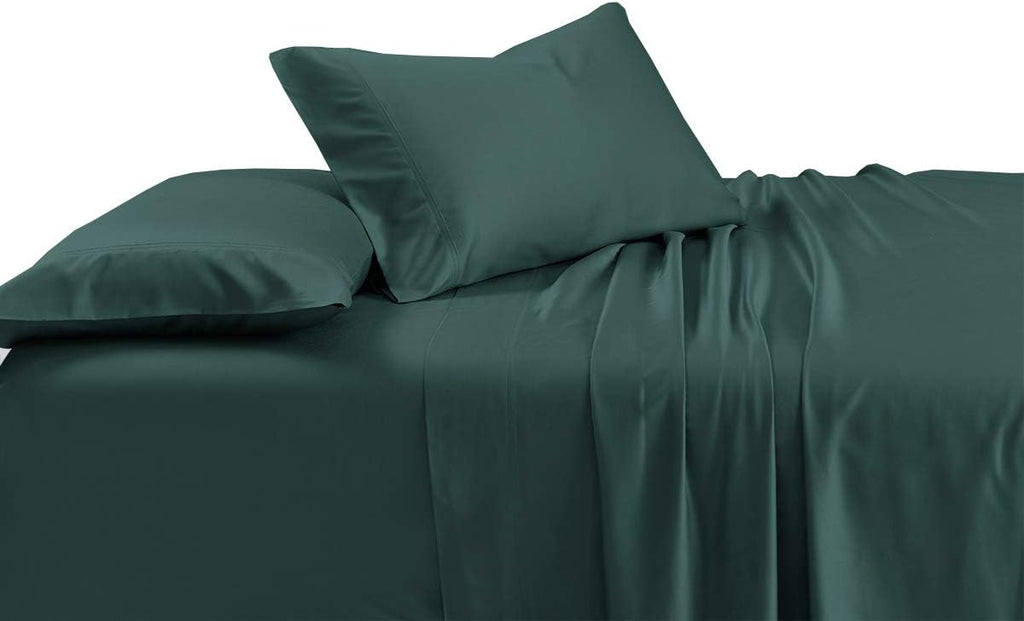 Royal Tradition Heavyweight Viscose from Bamboo 600tc Sheet Set (Full, Teal) Luxury Soft Bed Sheets