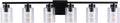 6 Light Bathroom Light Fixtures, 40 Inches Bathroom Lighting Fixtures Over Mirror, Black Vanity Light with Clear Glass Shades