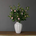 Creative Modern Stoneware Home Decoration Vase Window Decoration White Flower Floral Set
