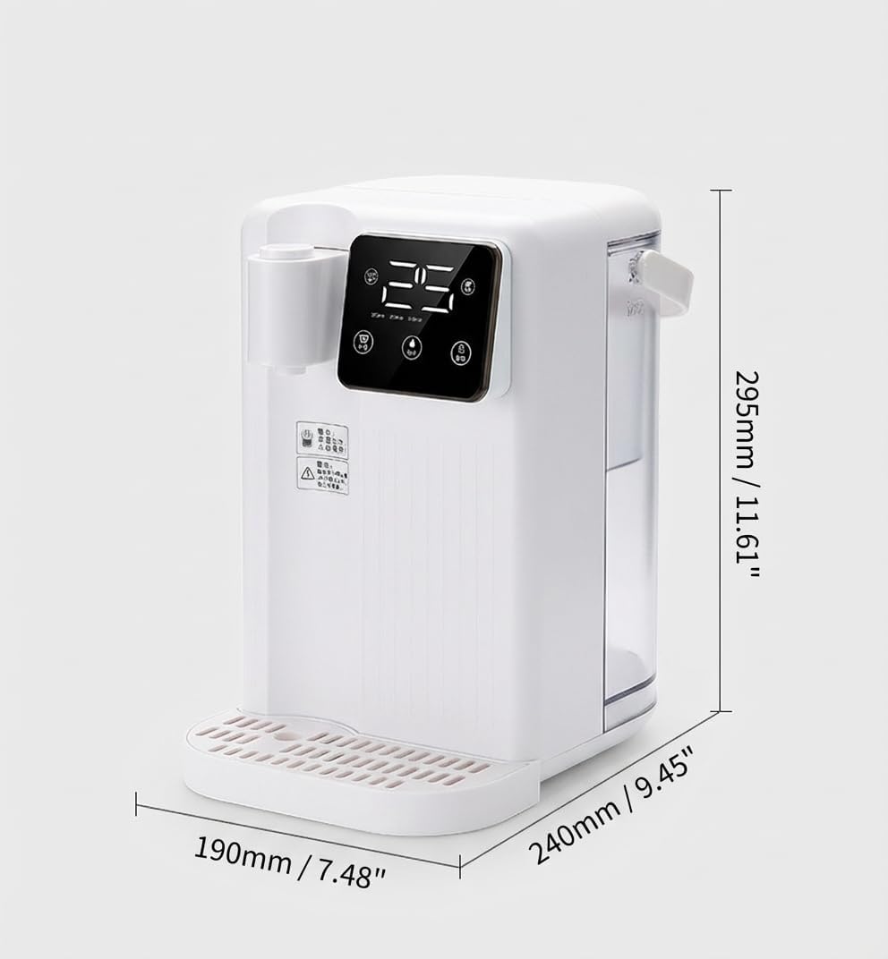 2000W Instant Hot Water Dispenser, 3L Countertop Electric Water Boiler with 3-Second Quick Heating, Precise Temperature Control & Filter, Smart Touch Screen for Home & Office, Without Filter,Black