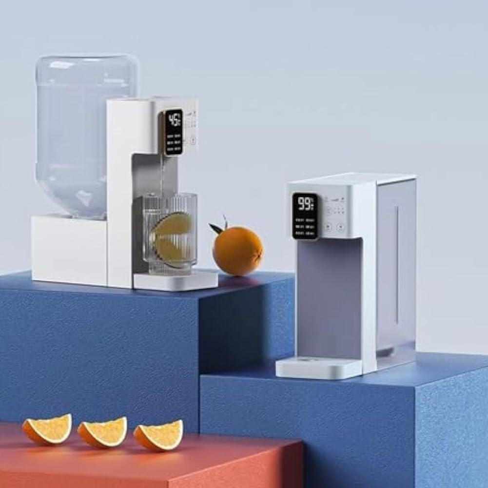 Portable Smart Water Dispenser, Instant Hot Water Dispenser, Home Desktop Drinking Machine, Quick Heating Tea Bar Machine 3L Water Tank LCD Screen 6 Gear Temperature Control(A)