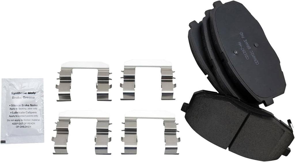 TRQ Front and Rear Brake Pad and Rotor Set Ceramic Vented Solid Rotors Compatible with 2010-2013 Kia Forte 2010-2013 Forte Koup