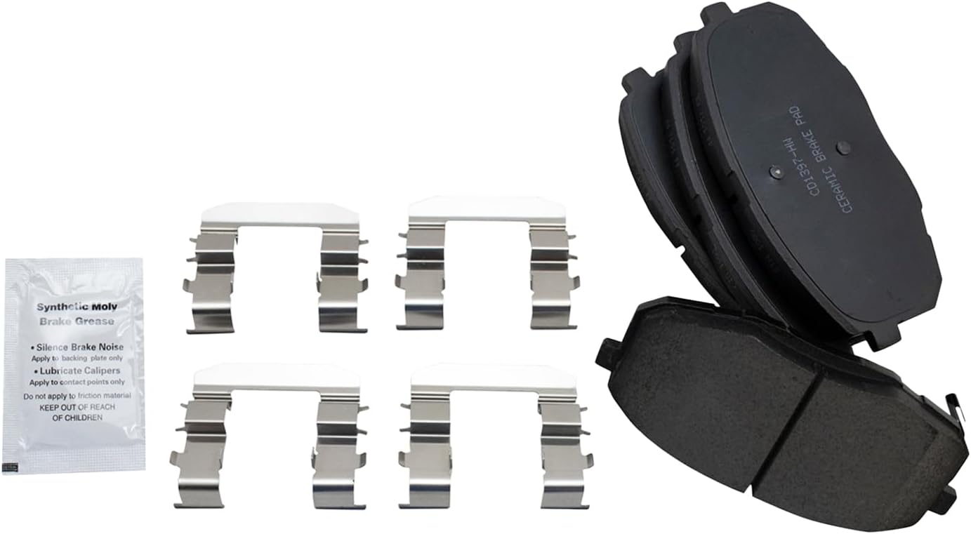 TRQ Front and Rear Brake Pad and Rotor Set Ceramic Vented Solid Rotors Compatible with 2010-2013 Kia Forte 2010-2013 Forte Koup