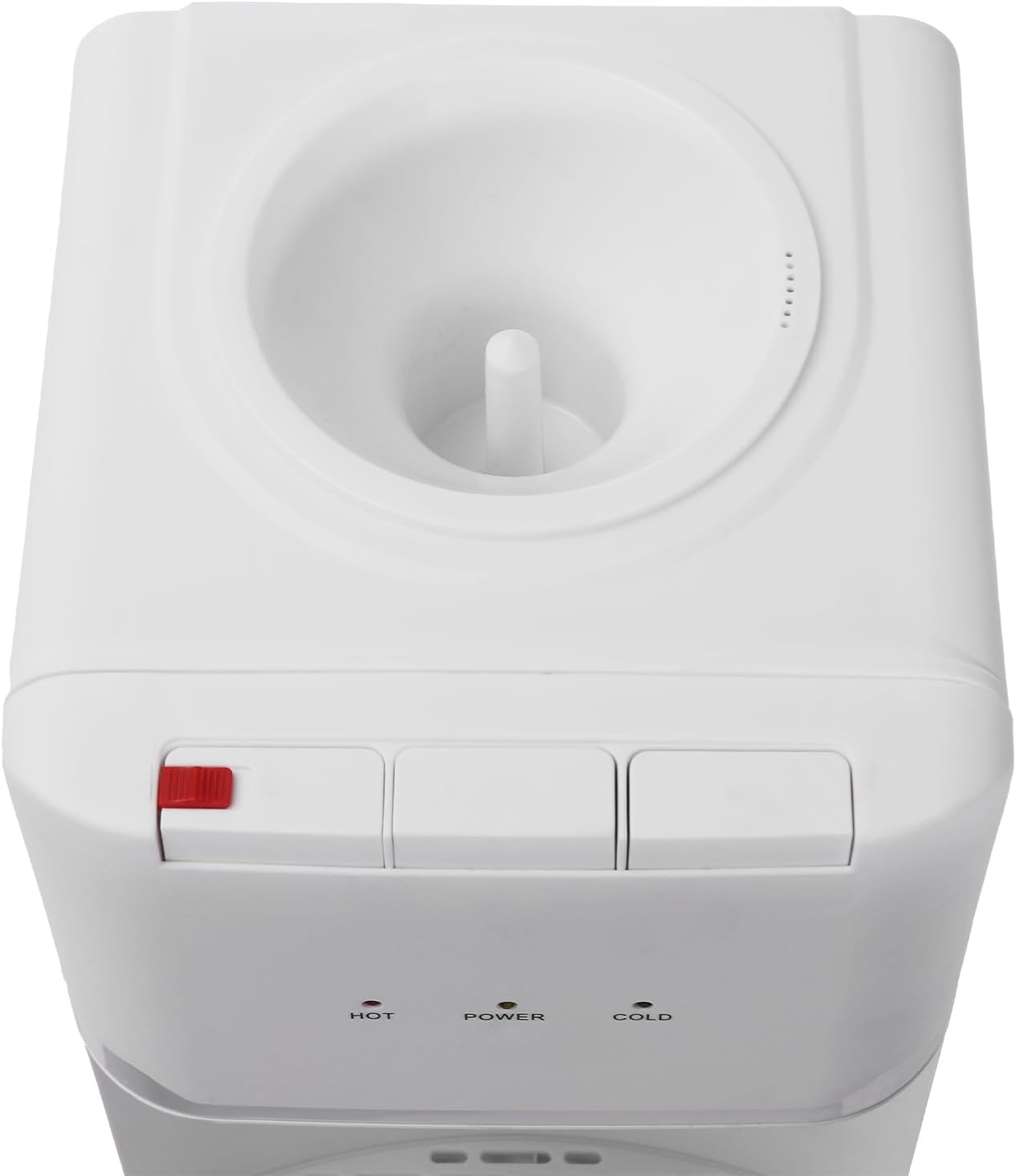 Top Loading Water Cooler Water Dispenser with 3-Temp Hot/Cold/Warm with Child Safety Lock Durable PP Body, Anti-Dry Burn & Energy-Saving Switches for Home Office, White