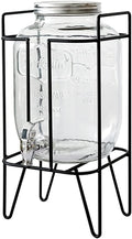 135 Oz Glass Water Pitcher With Faucet & Base – Large Capacity Beverage Dispenser For Iced Tea, Juice, And More