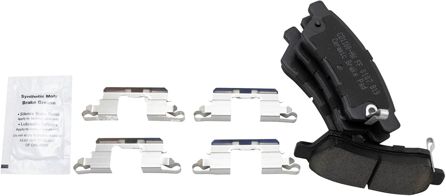 TRQ Front and Rear Ceramic Brake Pad and Rotor Set Compatible with 05-07 Nissan Frontier LE Nismo Off-Road SE 08-15 Frontier V6 4.0L 16-22 05 Xterra 08-15 Xterra 09 Suzuki Equator V6 4.0L
