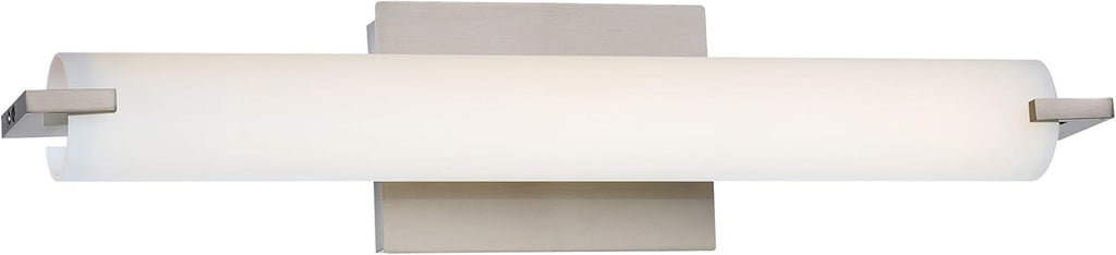 GEORGE KOVACS P5044-084-L Tube LED Vanity Bath Light, 1-Light, 20 Total Watts, 4.75-in H x 20.5-in W, Brushed Nickel