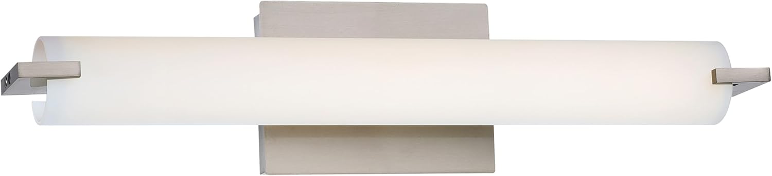 GEORGE KOVACS P5044-084-L Tube LED Vanity Bath Light, 1-Light, 20 Total Watts, 4.75-in H x 20.5-in W, Brushed Nickel