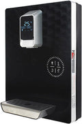 Wall-Mounted Mains Fed Unit Water Dispenser, Office Mini Hot Dispenser with Adjustable Temperature & Electronic Child Lock, LED Display, Anti-Dry Heating Protection(Black)