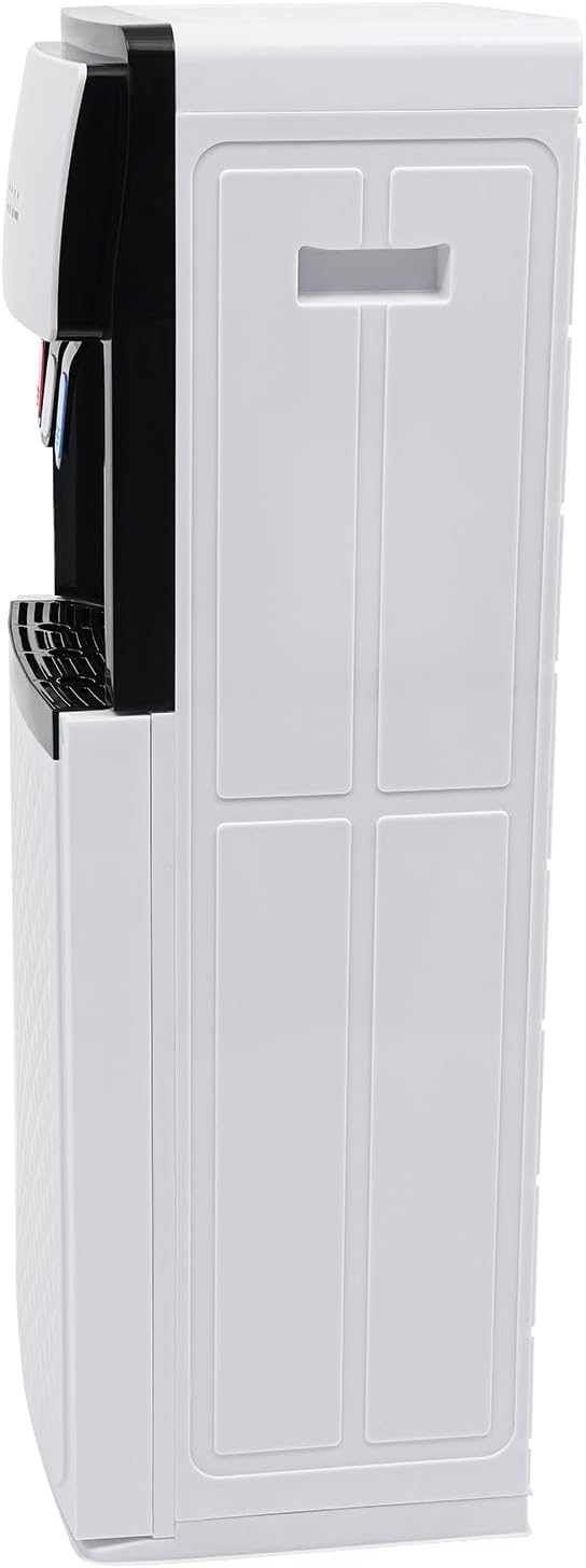 Bottom Loading Water Dispenser, 3 Temperatures - Room, Hot & Cold Water Dispensers for 5 Gallon Bottles, Bottom Load 5 Gallon Water Dispenser for Home, Office, Living Room (White)