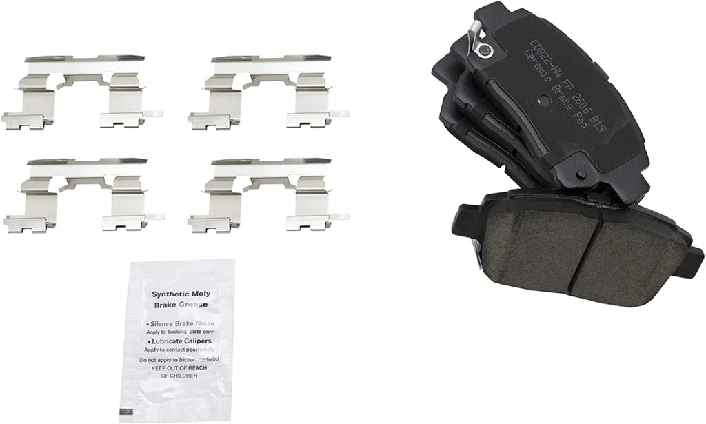 TRQ Front Brake Pad and Rotor Set Ceramic G Coated Vented Rotors Compatible with 2013 Scion iQ