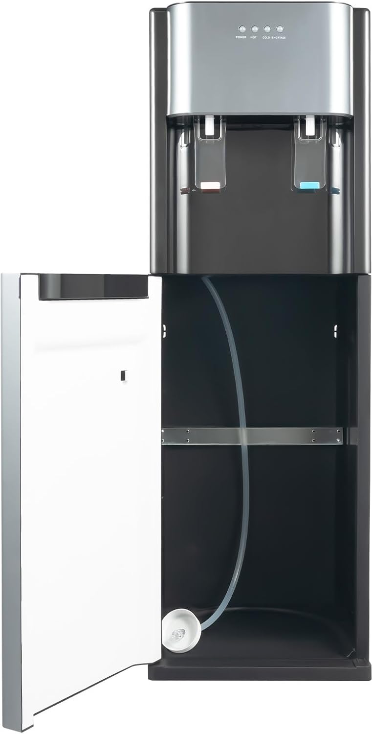 LOYALHEARTDY 5 Gallon Bottom Loading Water Dispenser, Water Machine with Stainless Steel Liner, 35.4' Height Electric Water Cooler for Home,Office, Kitchen and Gym (Dark Gray)