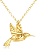 KECHO 14K Gold Red Cardinal/Hummingbird/Ladybug/Dragonfly Necklace Gifts for Women Pendant Memorial Jewelry
