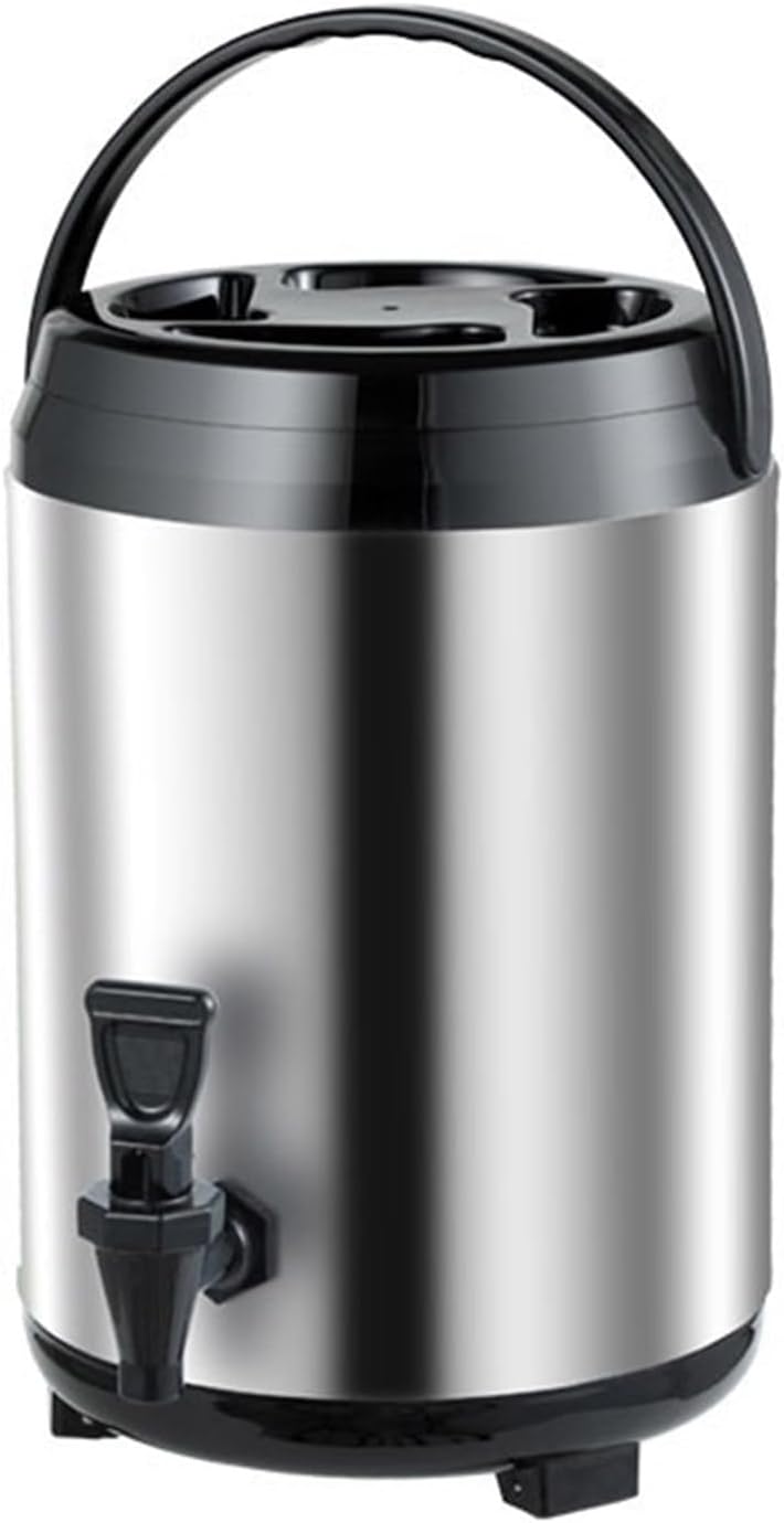 Catering Urn Hot Water Dispenser with Faucet, Stainless Steel Insulated Beverage Dispenser Commercial Milk Tea Barrel,Cold & Hot Drinks Dispenser Container Beer Server for Coffee Restaurant Drink Sh