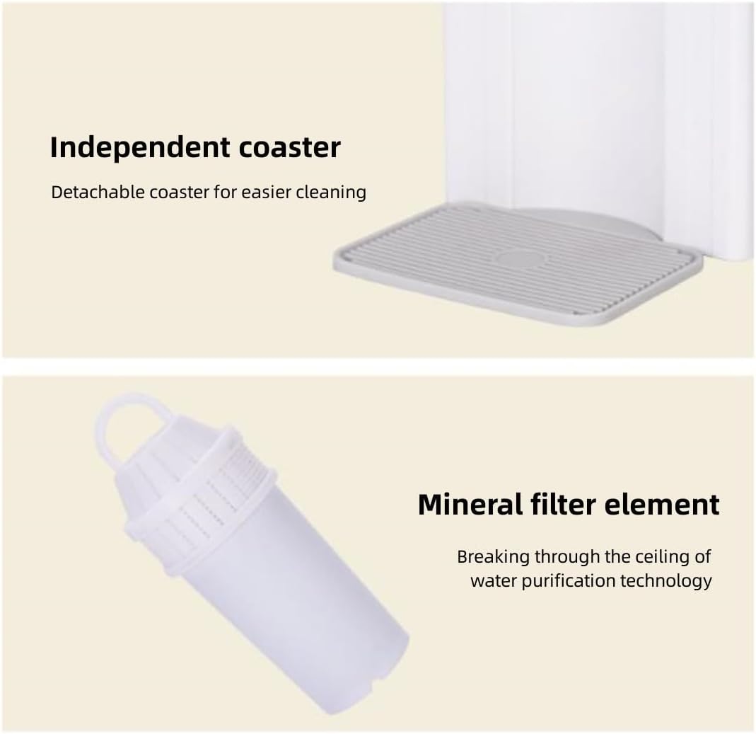 Instant Hot Water Dispenser, HotCup Hot Water Dispenser ，3L Capacity,household Small 3-second Instant Hot Water Kettle, with Carry Handle Ideal for Hot and Cold Drinks (White)