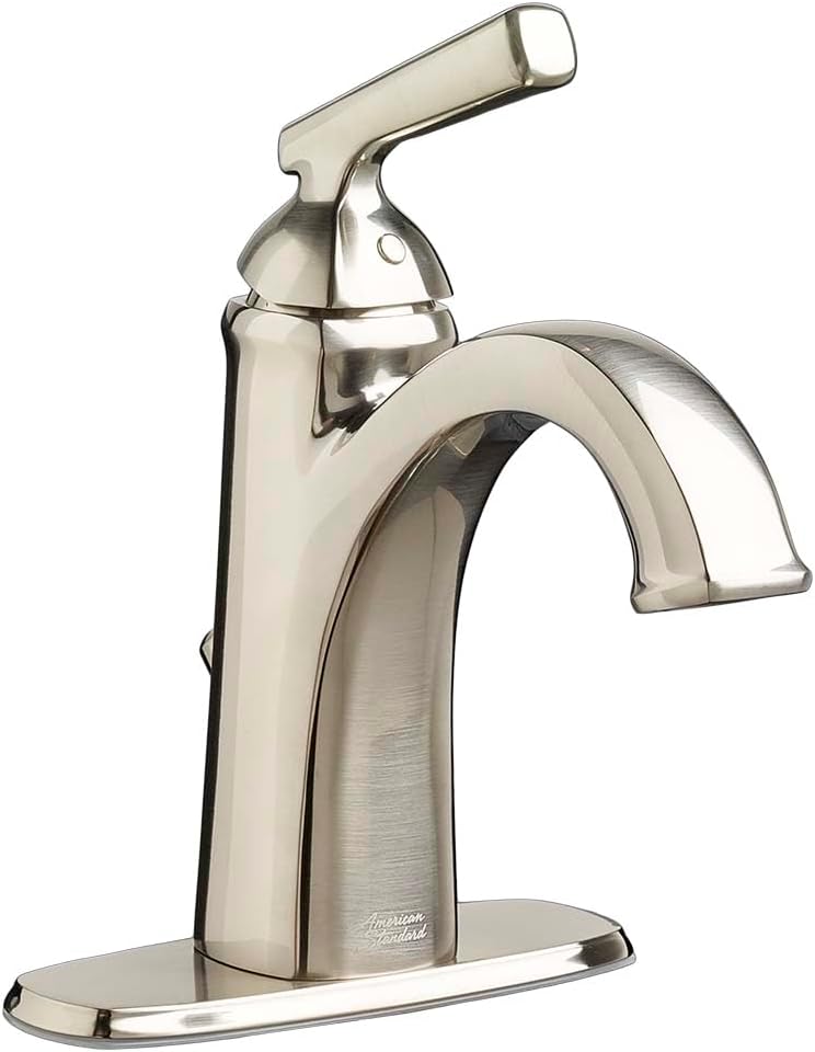 American Standard 7018101.295 Edgemere Single-Hole Bathroom Faucet, Brushed Nickel