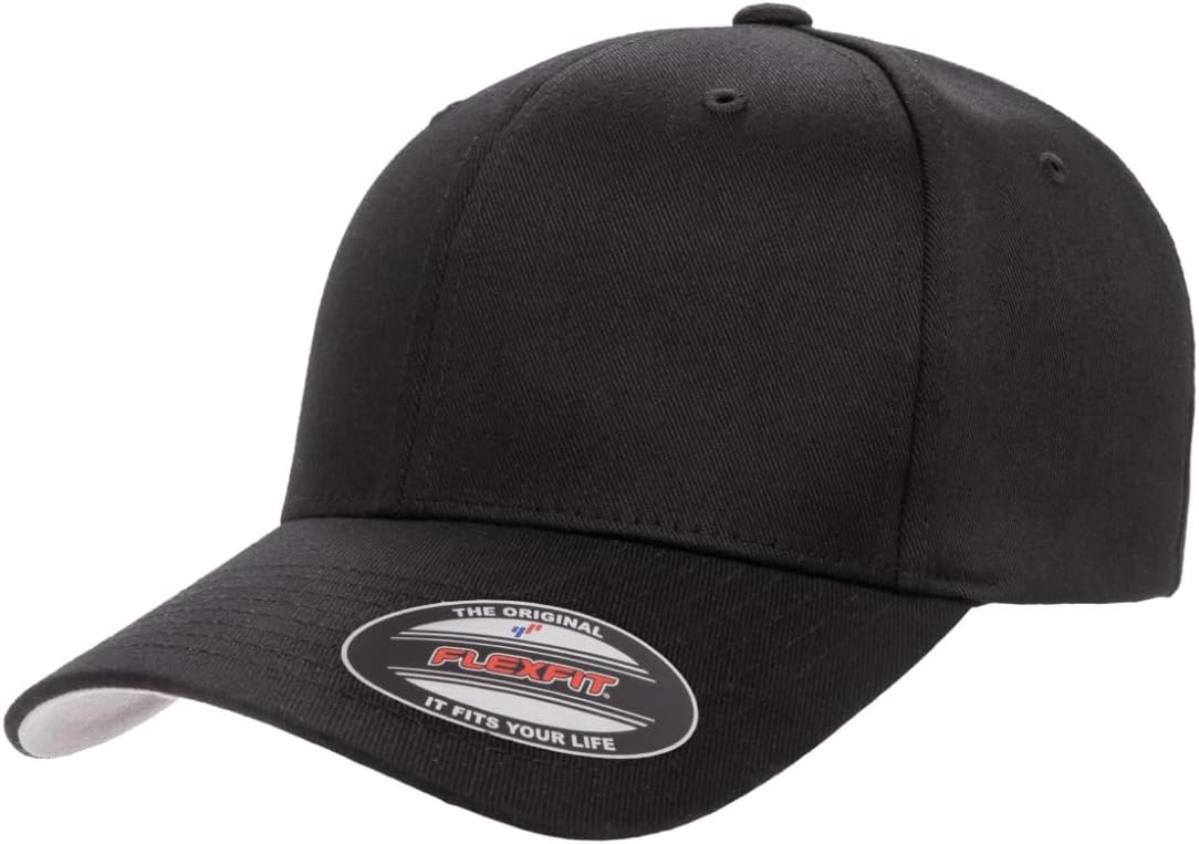 Flexfit Wooly Combed Premium 6-Panel Structured Baseball Cap | Stretch Fitted | Bulk Pack Available