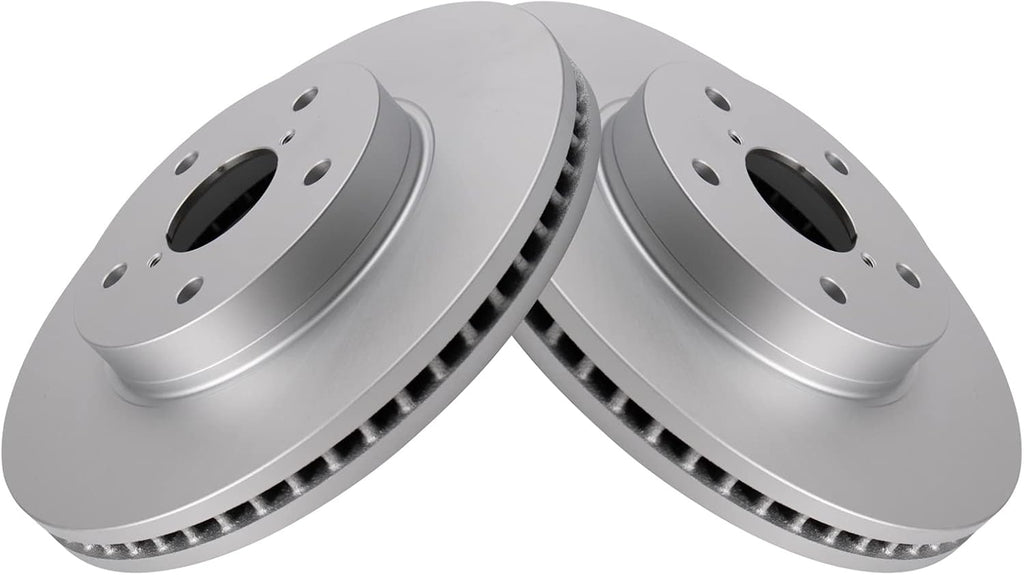 TRQ Front Brake Pad and Rotor Set Ceramic Coated Vented Rotors Compatible with 2016-2019 Subaru Legacy