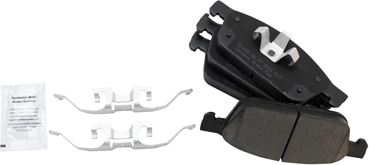 TRQ Front Ceramic Brake Pad and Rotor Set Compatible with 13-16 Ford Escape L4 2.0L AWD 13-16 Escape L4 2.0L FWD 15-17 Transit Connect 2014 Transit Connect 120.6 in. Wheel Base 2017