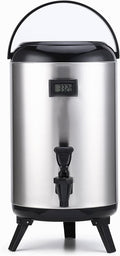 Drink Dispenser Hot Water Dispenser with Tap and Stand, Commercial Thermal Beverage Dispenser for Home Party Buffe Hot Water Coffee Milk Juice Keep Warm for 6-8 Hours for Parties